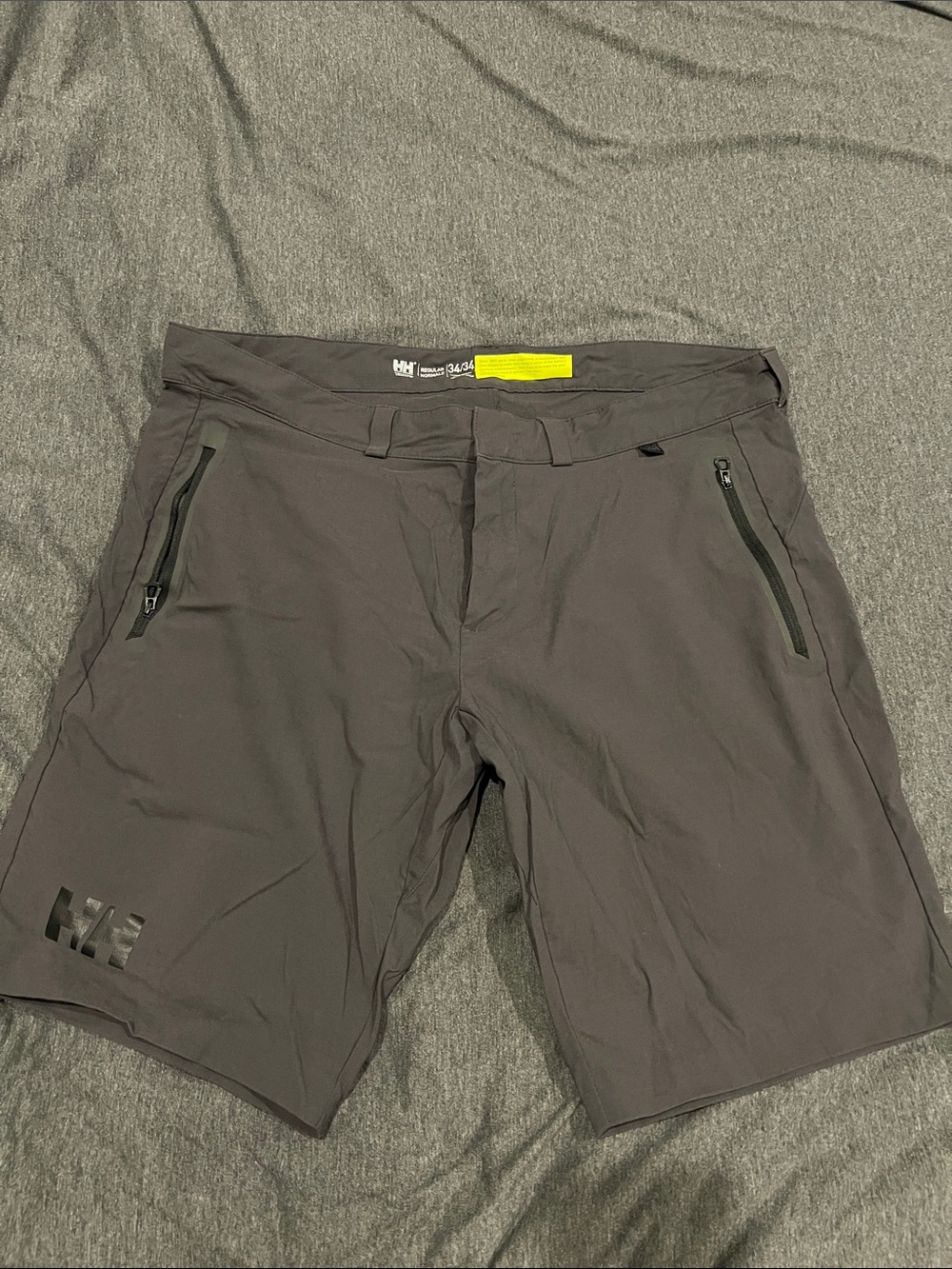 Helly Hansen Men's Dark Gray active sailing Shorts with Black Accents